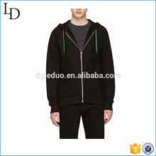 Black with zipper warm and fitting hoodies thick 80% cotton 20 polyester hoodies